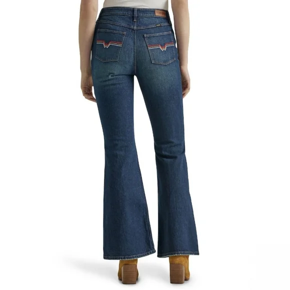 Wrangler Dark Blue Women's Flare Jeans /high-rise fierce flare/Size 6/28X32 - Picture 4 of 16